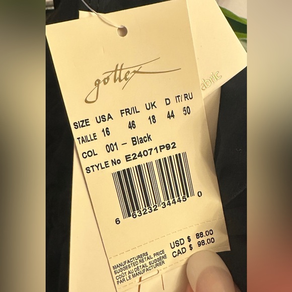 NWT Profile by Gottex Black Skirt with Ruffled Hem - Picture 6 of 6